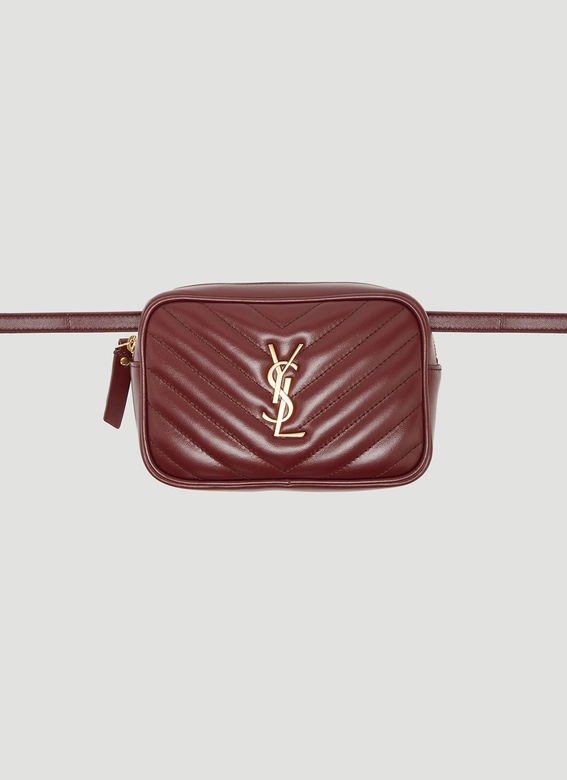Chevron Monogram Camera Belt Bag in Burgundy |LN-CC