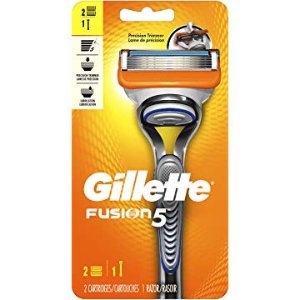 Gillette Fusion 5层刀片手动剃须刀 3个装 带2个替换头