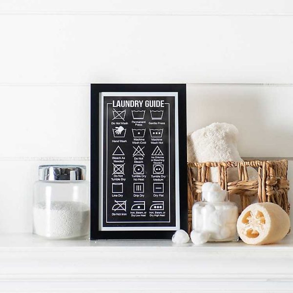 Laundry Guide Wall Plaque
