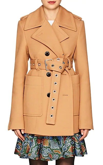 Twill Belted Double-Breasted Coat Twill Belted Double-Breasted Coat