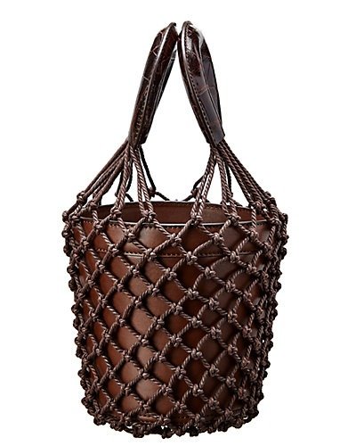 Moreau Netted Leather Bucket Bag