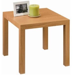 DHP Parsons Modern End Table, Natural Stain