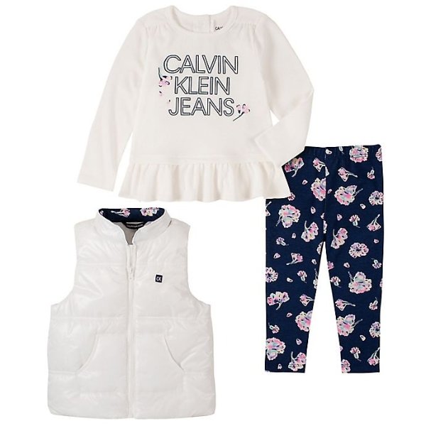 3-Piece Vest, Shirt and Pant Set in White | buybuy BABY