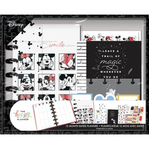 The Happy Planner, Disney, Bright Mickey Mini Dated 12 Month Planner Box Kit, 2022, 10"x 1.25"x 8"
