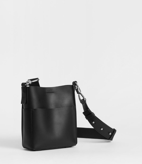 Captain Leather North South Crossbody Bag