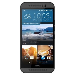 无合约！HTC One (M9) 4G 内存32GB手机，灰色 (AT&T)