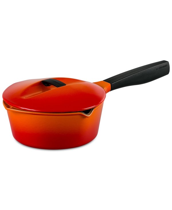 Raymond Loewy 1.5-qt. Enameled Cast Iron Saucepan with Lid & Reviews - Cookware - Kitchen - Macy's