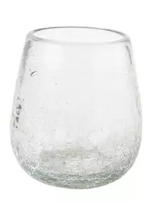Crackle Stemless Wine Glass