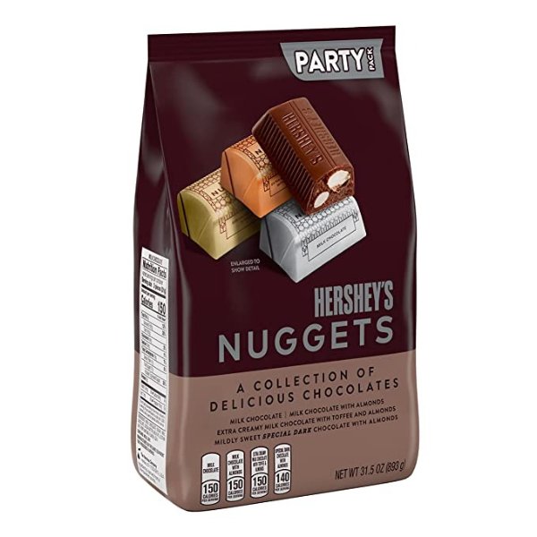 NUGGETS Assorted Chocolate Candy Mix, Individually Wrapped, 31.5 oz Bulk Party Pack