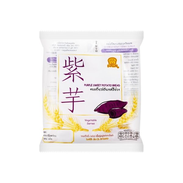 泰国限定D-PLUS 天然酵母 紫芋面包 75g
