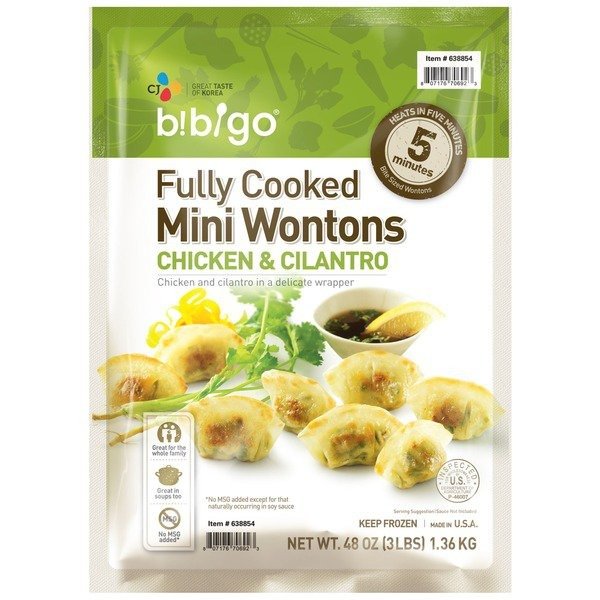 Chicken & Cilantro Fully Cooked Mini Wontons, 48 oz item details