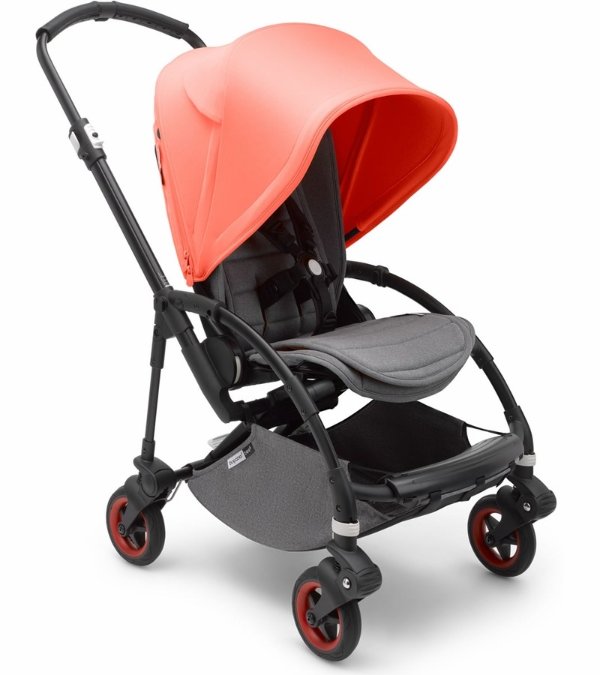 Bee5 Complete Stroller, Limited Edition - Black/Coral