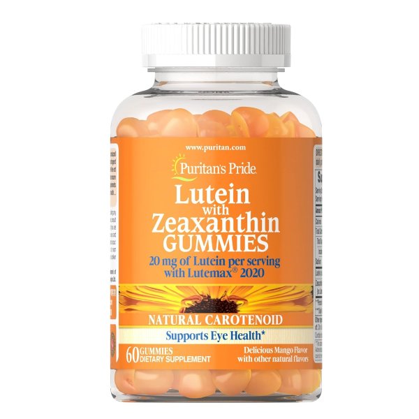 Lutein with Zeaxanthin Gummies, Supports Eye Health, 60 Count, White