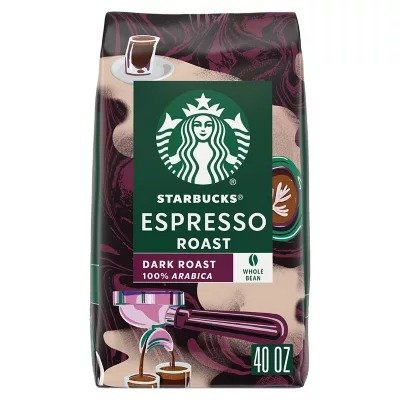 Starbucks Whole Bean Coffee, Espresso Roast Dark (40 oz.) - Sam's Club