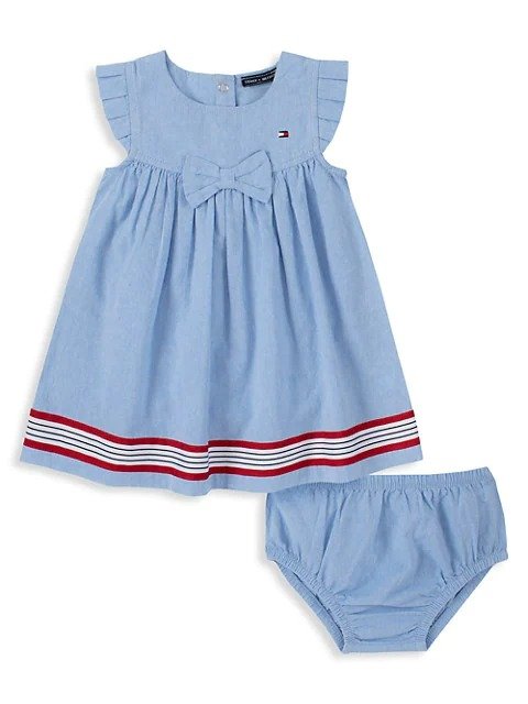 Baby Girl's 2-Piece Cotton Dress & Bloomers Set