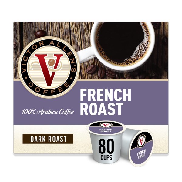Victor Allen's Coffee French Roast, Dark Roast, 80 Count