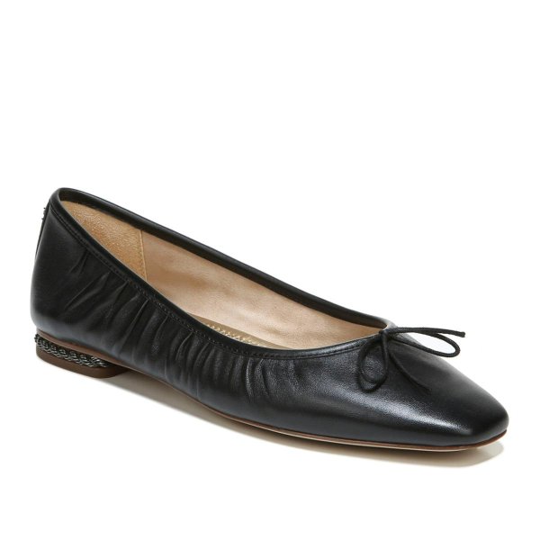 Meg Leather Ballet Flat with Chain Heel - 9826193 | HSN