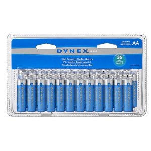 Dynex™ - AA Batteries (36-Pack) - Blue/Silver
