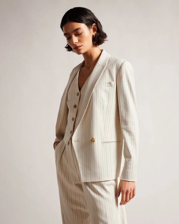 Kllara Relaxed Pinstripe Suit Jacket