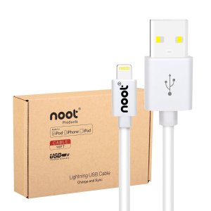 NOOTPRODUCTS® [Apple Certified] MFI 3M/10ft Premium Lightning to USB Heavy Duty with Compact Connector Head