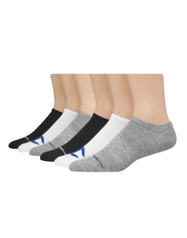 Men's Super No-Show Socks Multi Logo, 6-pairs