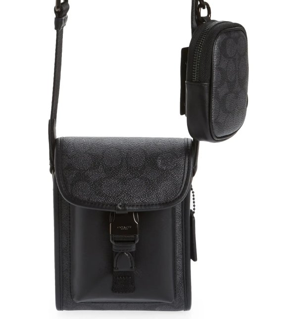 Charter North/South Leather Crossbody Bag