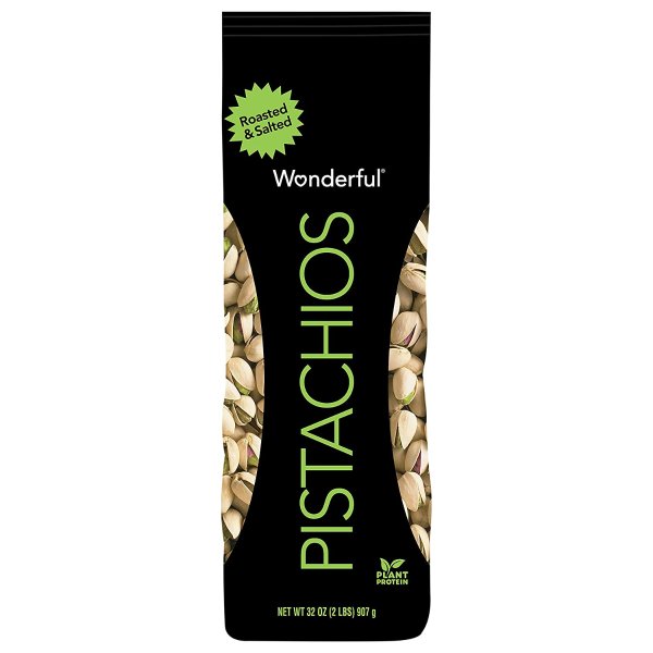 Wonderful Pistachios, Roasted and Salted Nuts, 32 Ounce