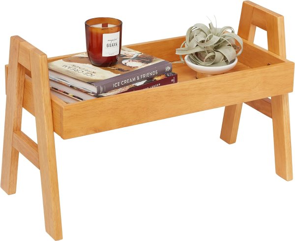 Adjustable Stacking Shelf with Full Edge, Bookcase, Natural