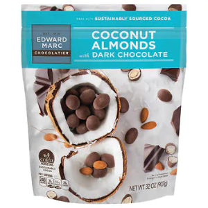 Coming Soon: Edward Marc Coconut Almonds with Dark Chocolate