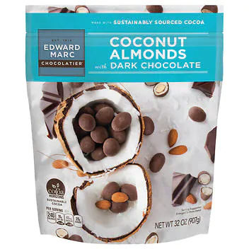 Edward Marc Coconut Almonds with Dark Chocolate