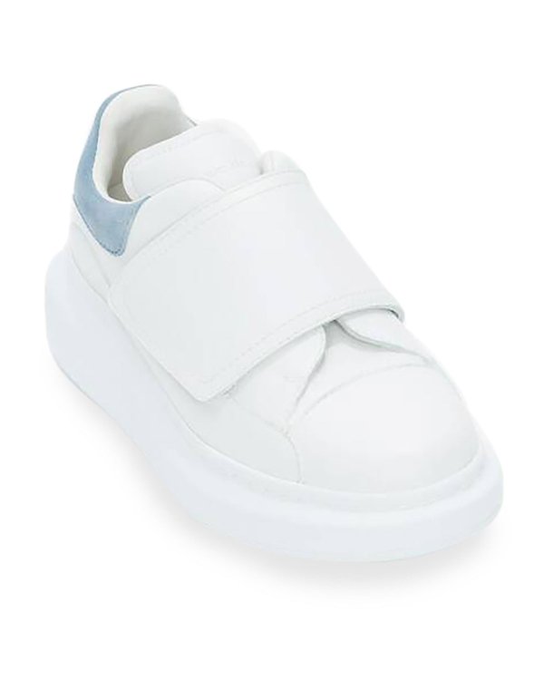 Mix-Leather Grip-Strap Oversized Sneakers, Toddler/Kids