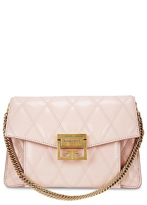 GV3 small pink quilted leather cross-body bag