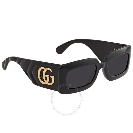 Gray Rectangular Ladies Sunglasses GG0811S 001 53