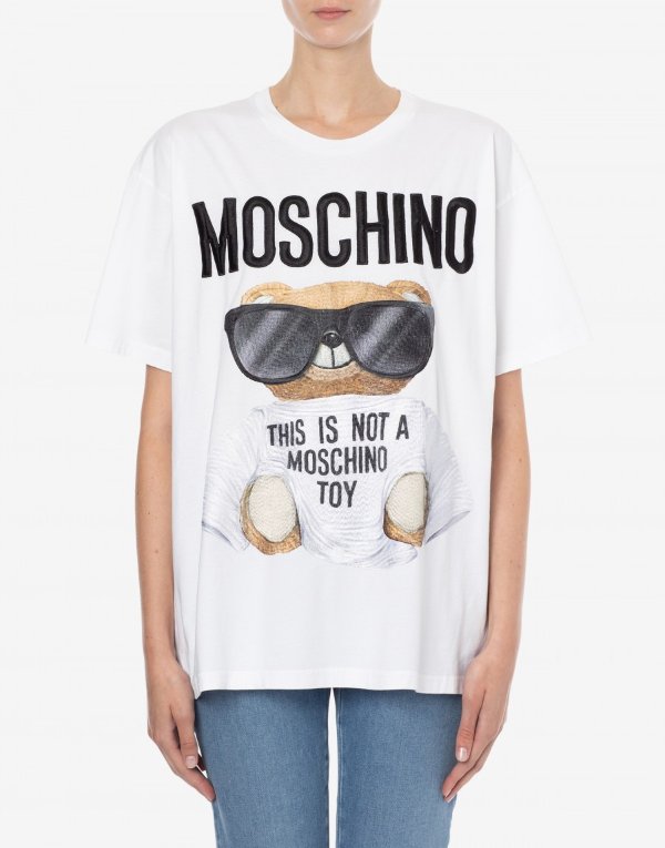 Jersey t-shirt Micro Teddy Bear - T-Shirts - Clothing - Women - Moschino | Moschino Official Online Shop
