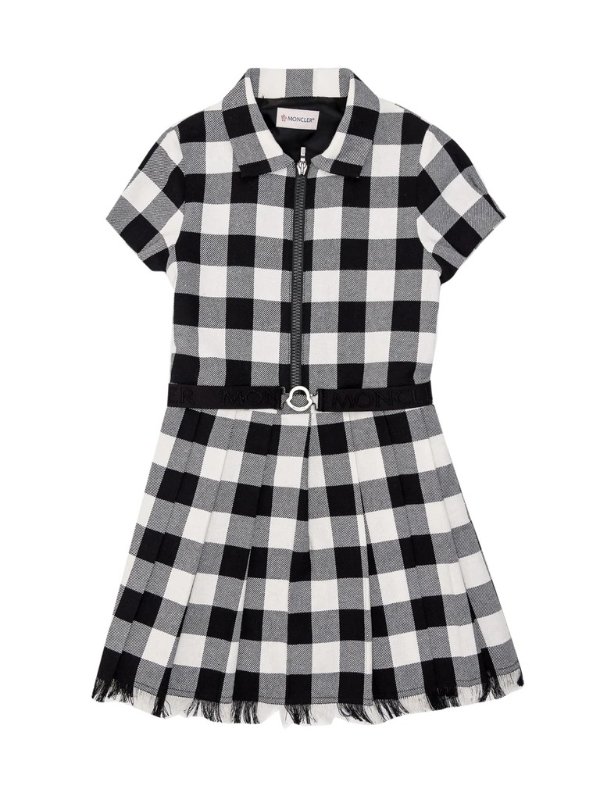 Checked Belted Shirt Dress