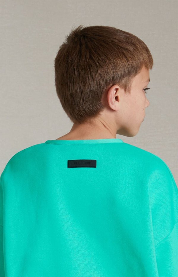Essentials Mint Leaf Crew Neck Sweatshirt | PacSun
