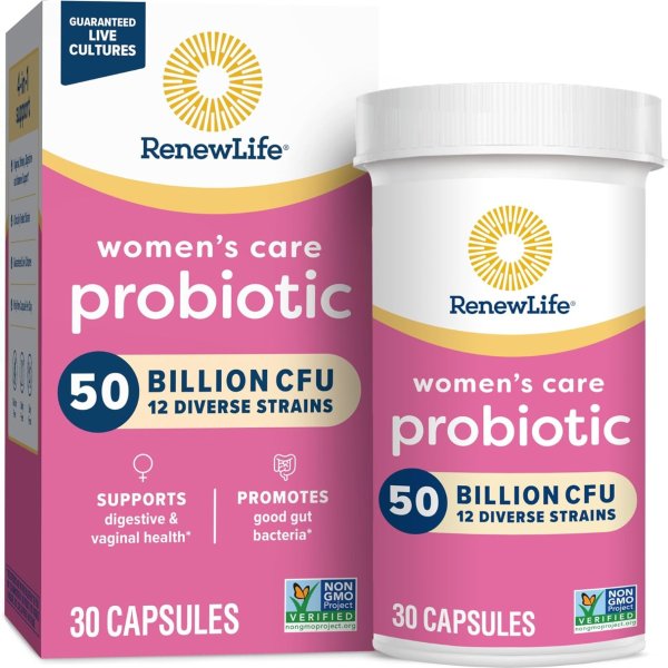 Women's Probiotic Capsules, 50 Billion CFU Guaranteed,  30 Count