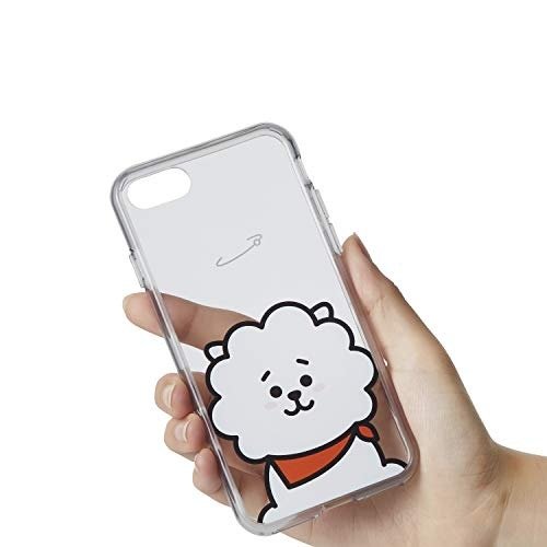 Official Merchandise by Line Friends - RJ Character Clear Case for iPhone 8 Plus/iPhone 7+, White