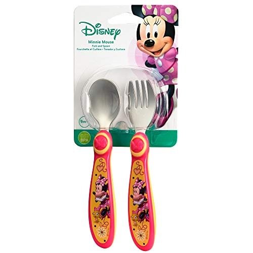 迪士尼米妮老鼠餐叉+勺