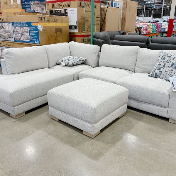 Drayden Fabric Sectional with Ottoman