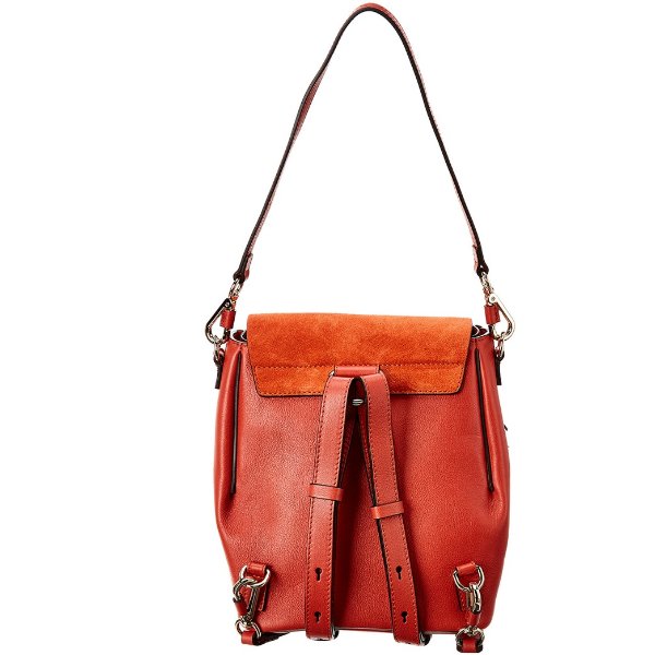 Faye Small Leather & Suede Backpack