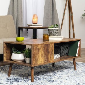 Best Choice Products Wooden Mid-Century Modern Retro Coffee Accent Table