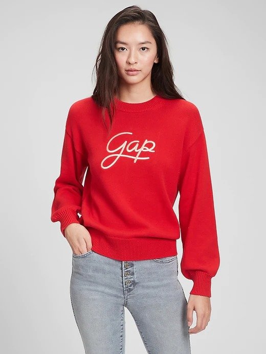 Embroidered Gap Logo Sweatshirt