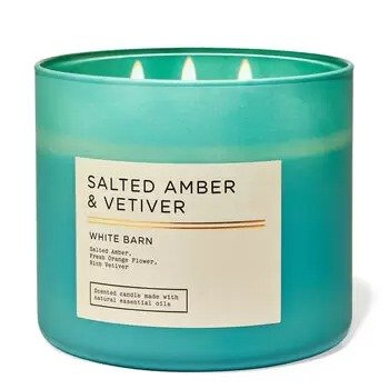 White Barn Salted Amber & Vetiver 3-Wick Candle