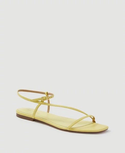 Priya Leather Strappy Sandals | Ann Taylor