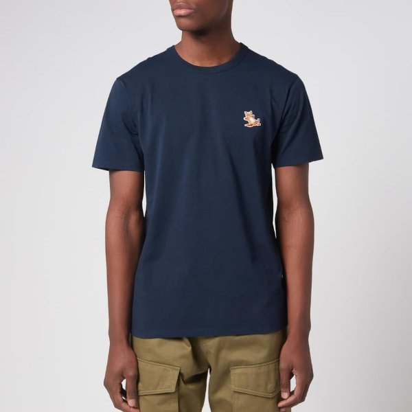 Chillax Fox Patch Classic T-Shirt - Navy