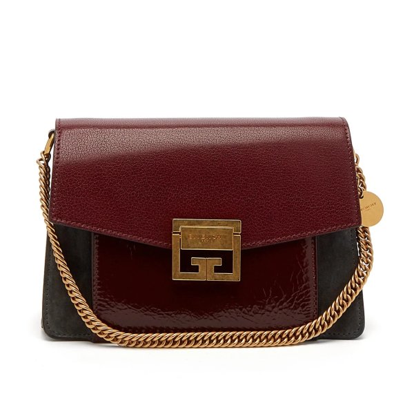 GV3 small suede and leather cross-body bag | Givenchy | MATCHESFASHION US