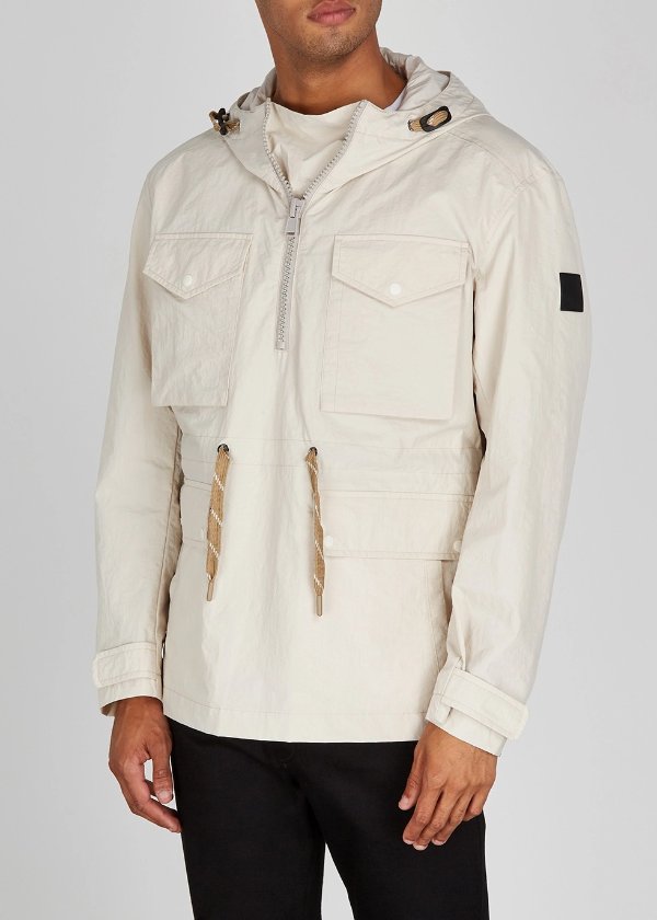 Ceras ecru half-zip shell jacket
