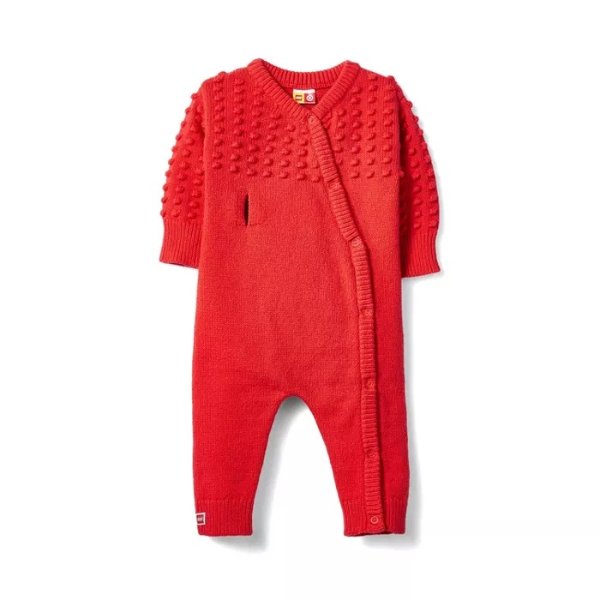 Baby Adaptive Textured Sweater One Piece Romper - LEGO® Collection x Target Red