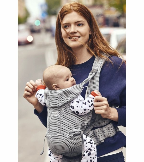 Baby Carrier Free, 3D Mesh - Grey